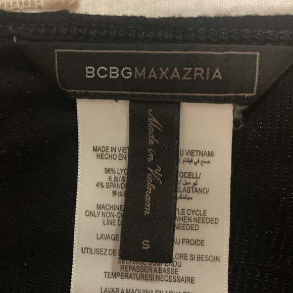 BCBG Maxazria black long sleeve thumb hole lace bottom dress Small - Picture 3 of 7